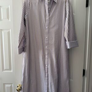 Pomander Place Men's Striped Shirt - Lavender and White
